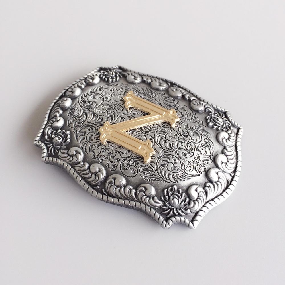 Initial Letter Z Western Style Cowboy Cowgirl Belt Buckle BUCKLE-LE010Z