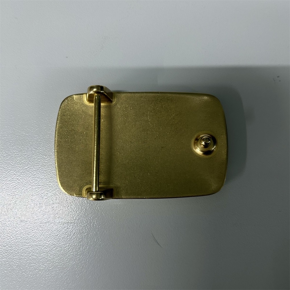 Solid Brass Rounded Retangle Blank Belt Buckle