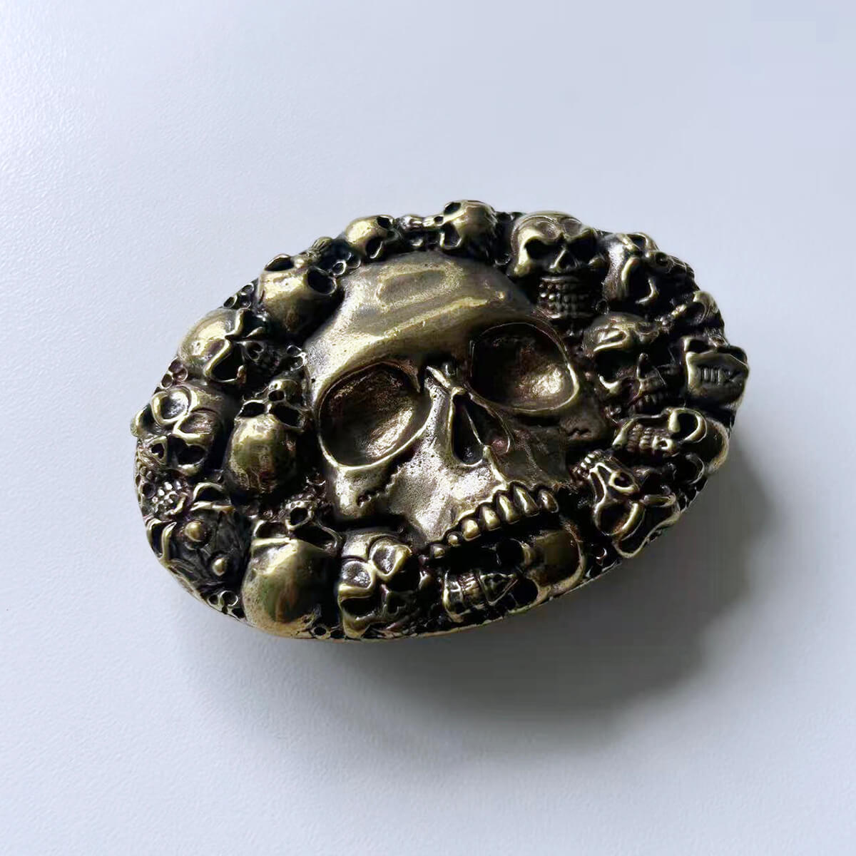 Solid Brass Skull Belt Buckle BUCKLE-BS023