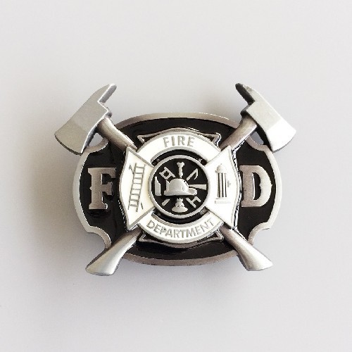 Enamel Firefighter FD Cross Belt Buckle Gurtelschnalle Boucle de ceinture BUCKLE-OC011