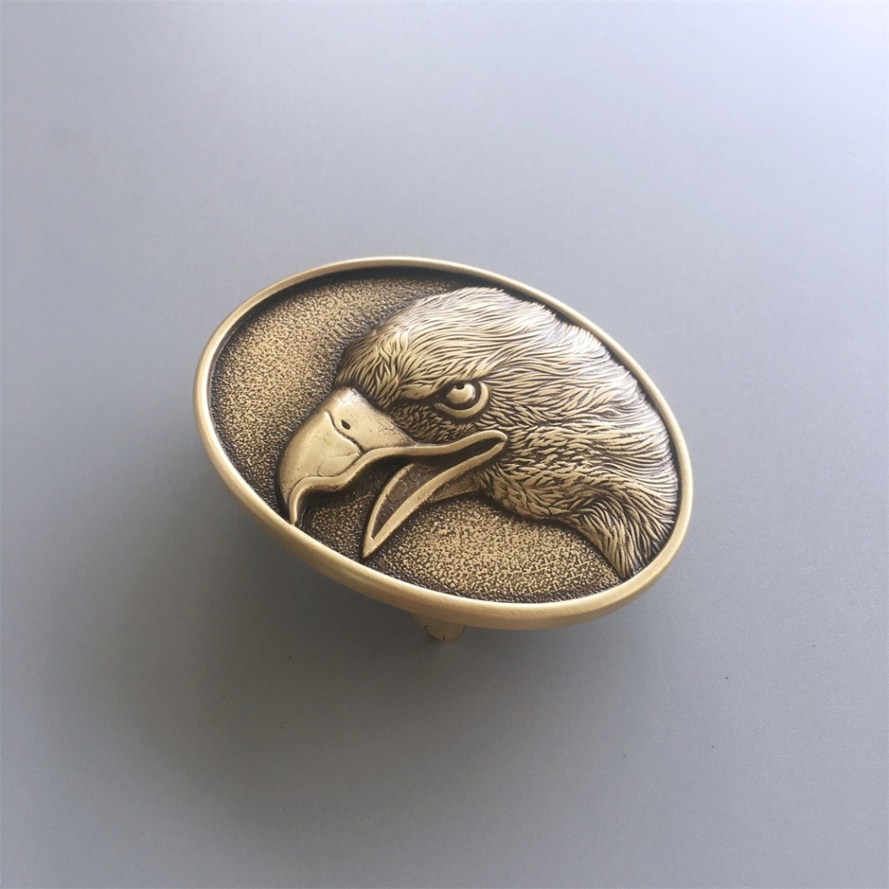 Eagle Oval Solid Brass Belt Buckle BUCKLE-BS006