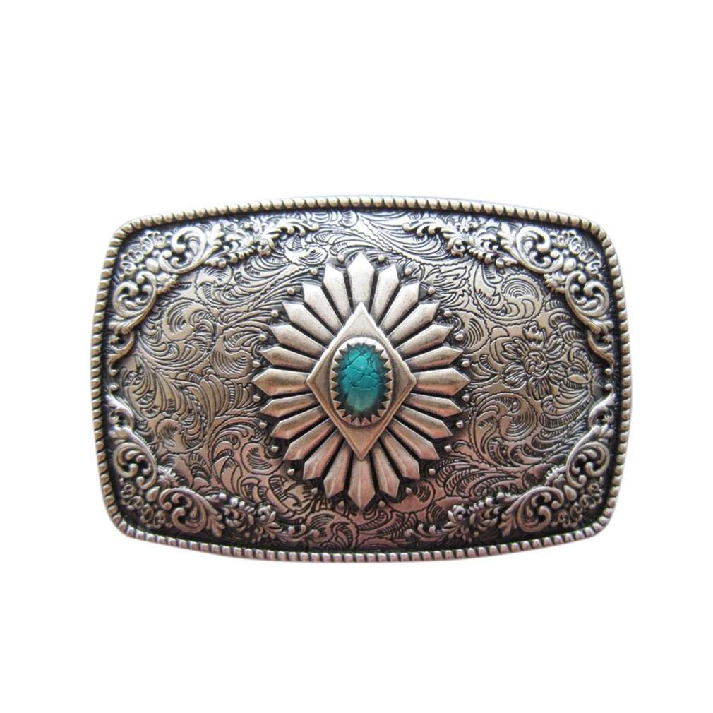 JEAN'S FRIEND Vintage Silver Plated Southwest Belt Buckle