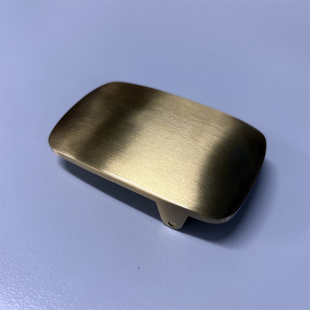 Solid Brass Rounded Retangle Blank Belt Buckle
