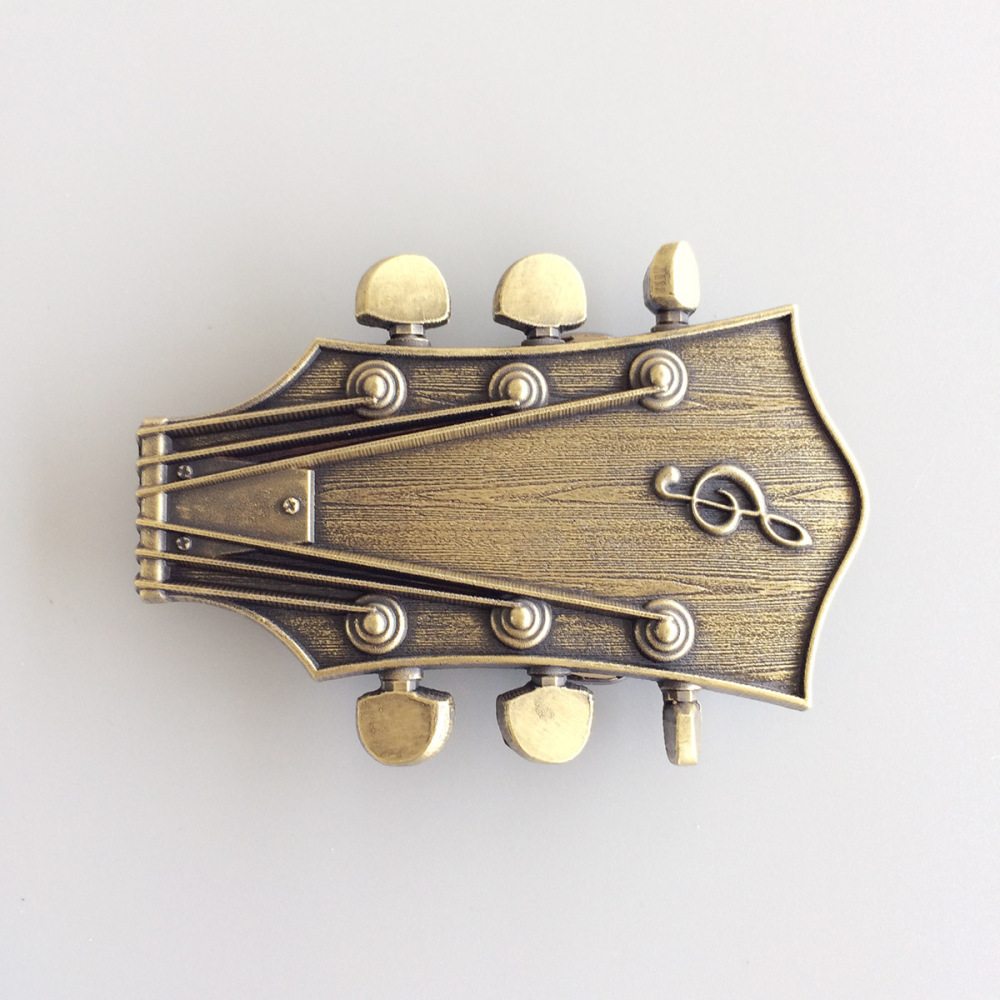 JEAN'S FRIEND Vintage Bronze Plated Guitar Music Belt Buckle Gurtelschnalle