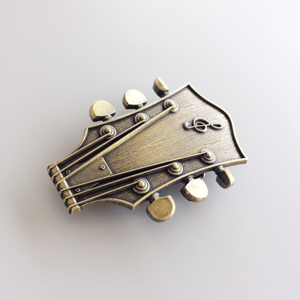 JEAN'S FRIEND Vintage Bronze Plated Guitar Music Belt Buckle Gurtelschnalle