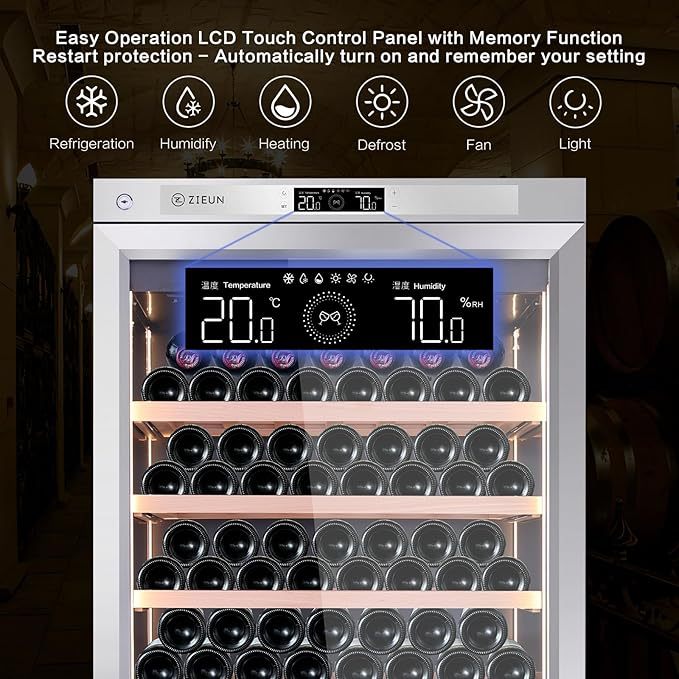 Intelligent stainless steel constant temperature compressor air-cooled red wine cabinet, wine cabinet, space silver