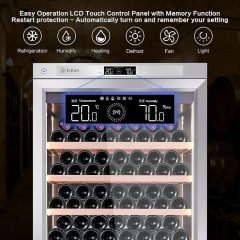 Intelligent stainless steel constant temperature compressor air-cooled red wine cabinet, wine cabinet, space silver