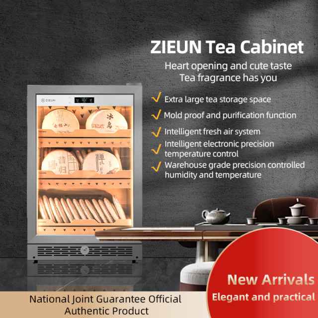 ZIEUN Tea cabinet AT100T for raw and ripe Pu erh tea, with constant temperature and humidity for preservation and moisture retention