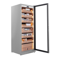 Air Cooling Freestanding Storage Cigar Humidity Cabinet with Spain Cedar Wooden Shelf