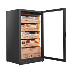 Single Zone Freestanding Cigar Humidor Stainless Steel Constant Temperature and Humidity Cigar Cabinet