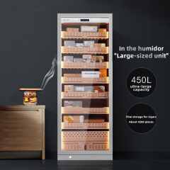Air Cooling Freestanding Storage Cigar Humidity Cabinet with Spain Cedar Wooden Shelf