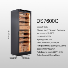 Super-large space precise constant temperature and humidity cigar cabinet with imported cedar wood