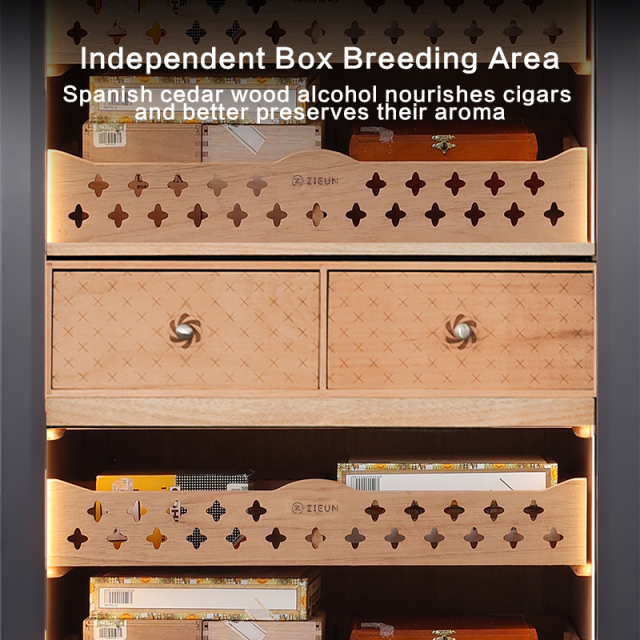 Super-large space precise constant temperature and humidity cigar cabinet with imported cedar wood