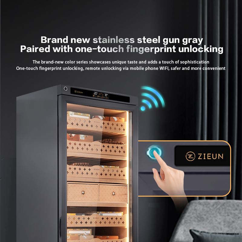 Super-large space precise constant temperature and humidity cigar cabinet with imported cedar wood