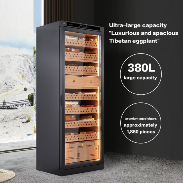 Super-large space precise constant temperature and humidity cigar cabinet with imported cedar wood