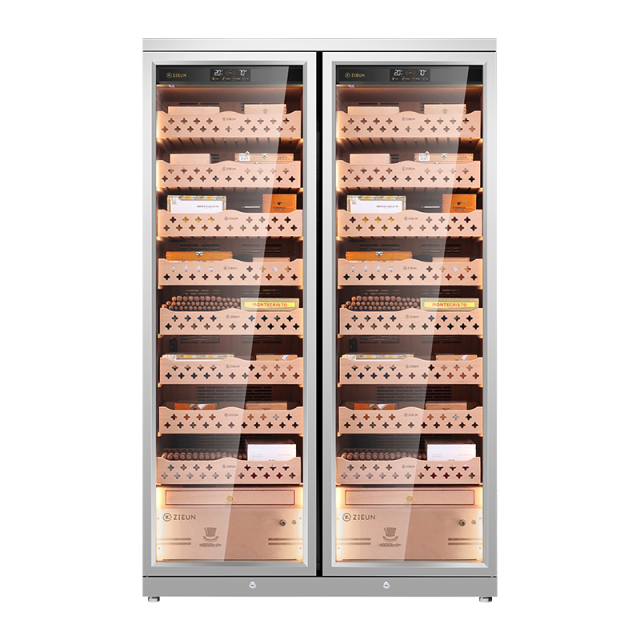 Precisely Controlled Temperature and Humidity Dual Zone Large Capacity Cigar Humidity Cabinet