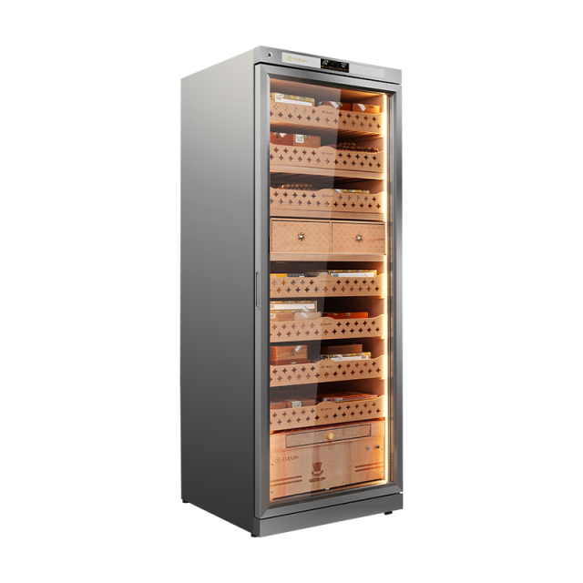 Premium Stainless Steel Water Cooling Precise Temperature and Humidity Cigar Humidor