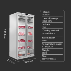ZIEUN Stainless Steel Double Door Intelligent Temperature and Humidity Control Steak Aging Cabinet