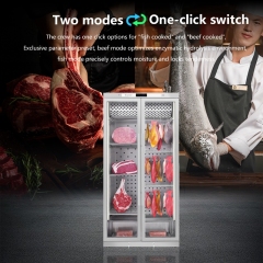 ZIEUN Stainless Steel Double Door Intelligent Temperature and Humidity Control Steak Aging Cabinet