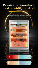 Cigar Humidor Cabinet FZC360NN Compressor Constant Temperature and Humidity Cedar Wood Home Cigar Box Moisturizing Cabinet
