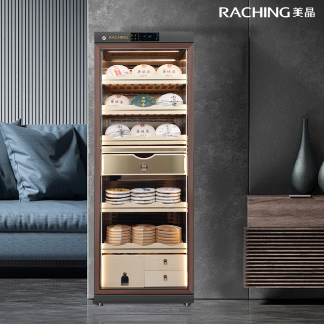 Tea humidor DT560T for raw and ripe Pu erh tea, with constant temperature and humidity for preservation and moisture retention Refrigerator display cabinet