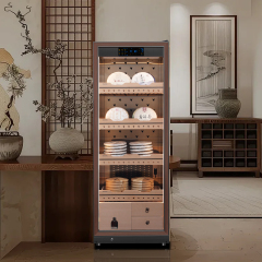 RACHING Tea cabinet FJ-CY8801 for raw and ripe Pu erh tea, with constant temperature and humidity for preservation and moisture retention. Refrigerator display cabinet
