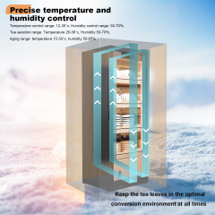 RACHING Tea cabinet FJ-CY8801 for raw and ripe Pu erh tea, with constant temperature and humidity for preservation and moisture retention. Refrigerator display cabinet