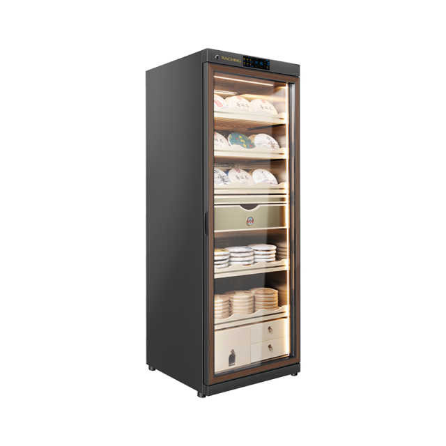 Tea humidor DT560T for raw and ripe Pu erh tea, with constant temperature and humidity for preservation and moisture retention Refrigerator display cabinet