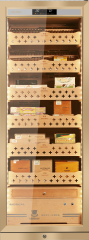 Raching Professional Stainless Steel Cigar Humidor Cabinet: Precise Humidity Control, Spanish Cedar Shelves, 2-6Y Warranty Smart Cooler