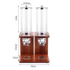 3.5L*2  Cereal Dispenser With Sapele Wood Stand