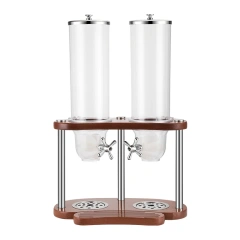 3.5L*2  Cereal Dispenser With Sapele Wood Stand