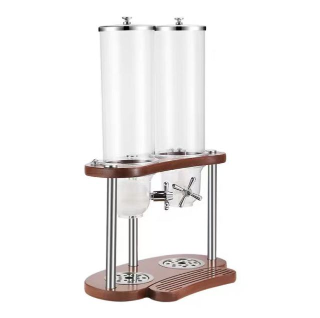 3.5L*2  Cereal Dispenser With Sapele Wood Stand