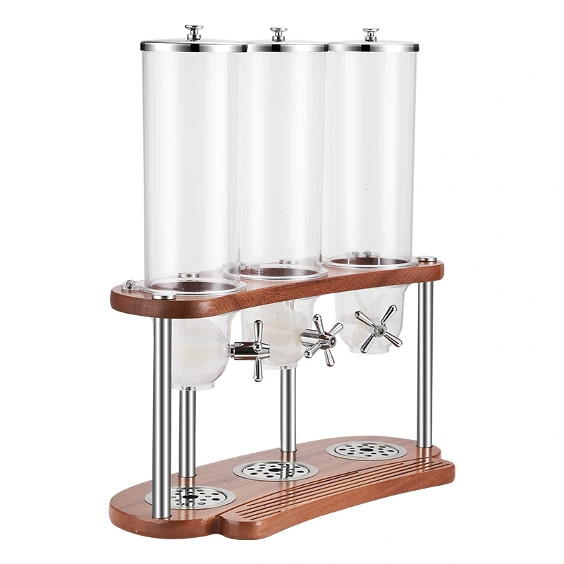 3.5L*3   Cereal Dispenser With Sapele Wood Stand