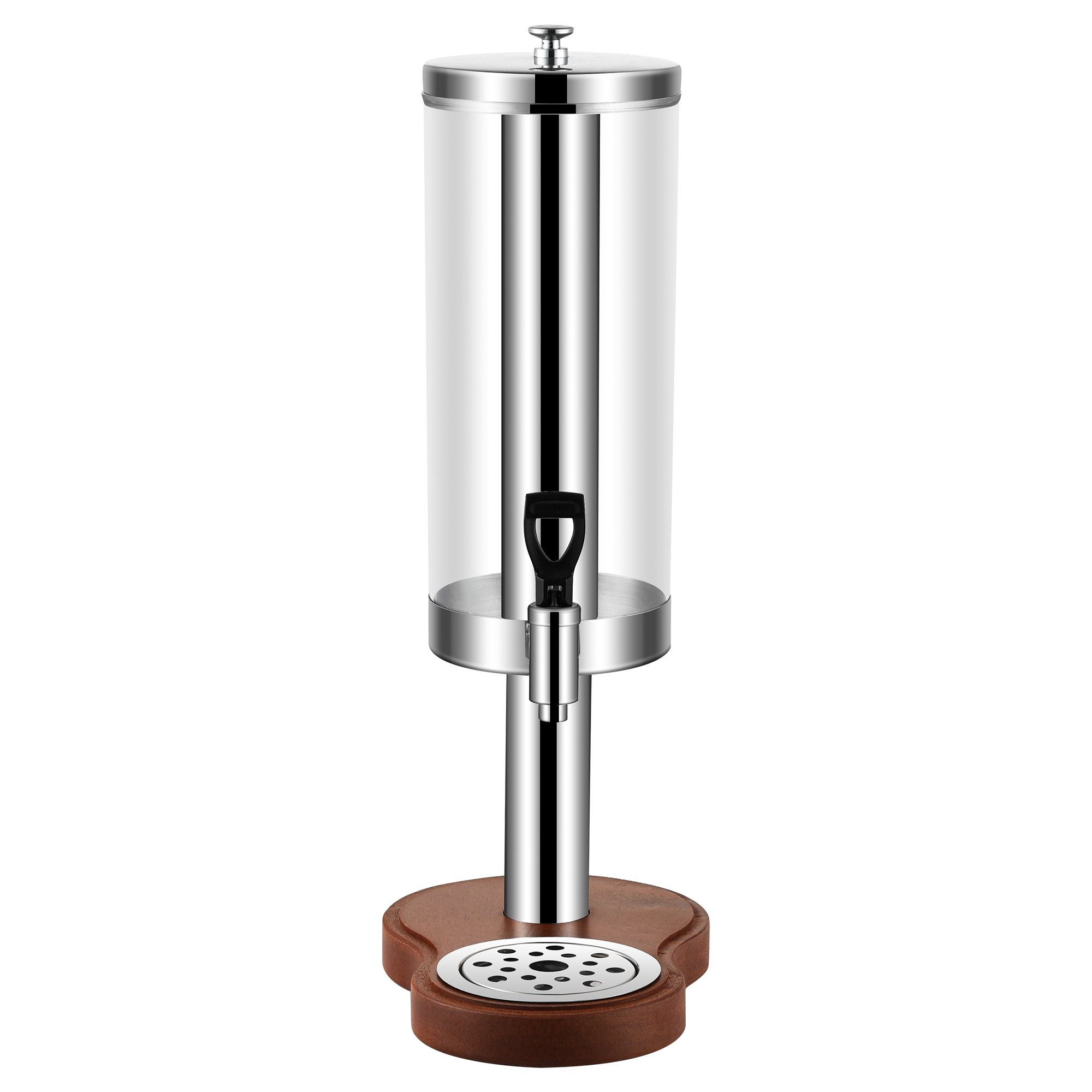3L Stainless Steel Juice Dispenser with Wooden Stand, Commercial Buffet Drink Server | Factory Wholesale & OEM Available