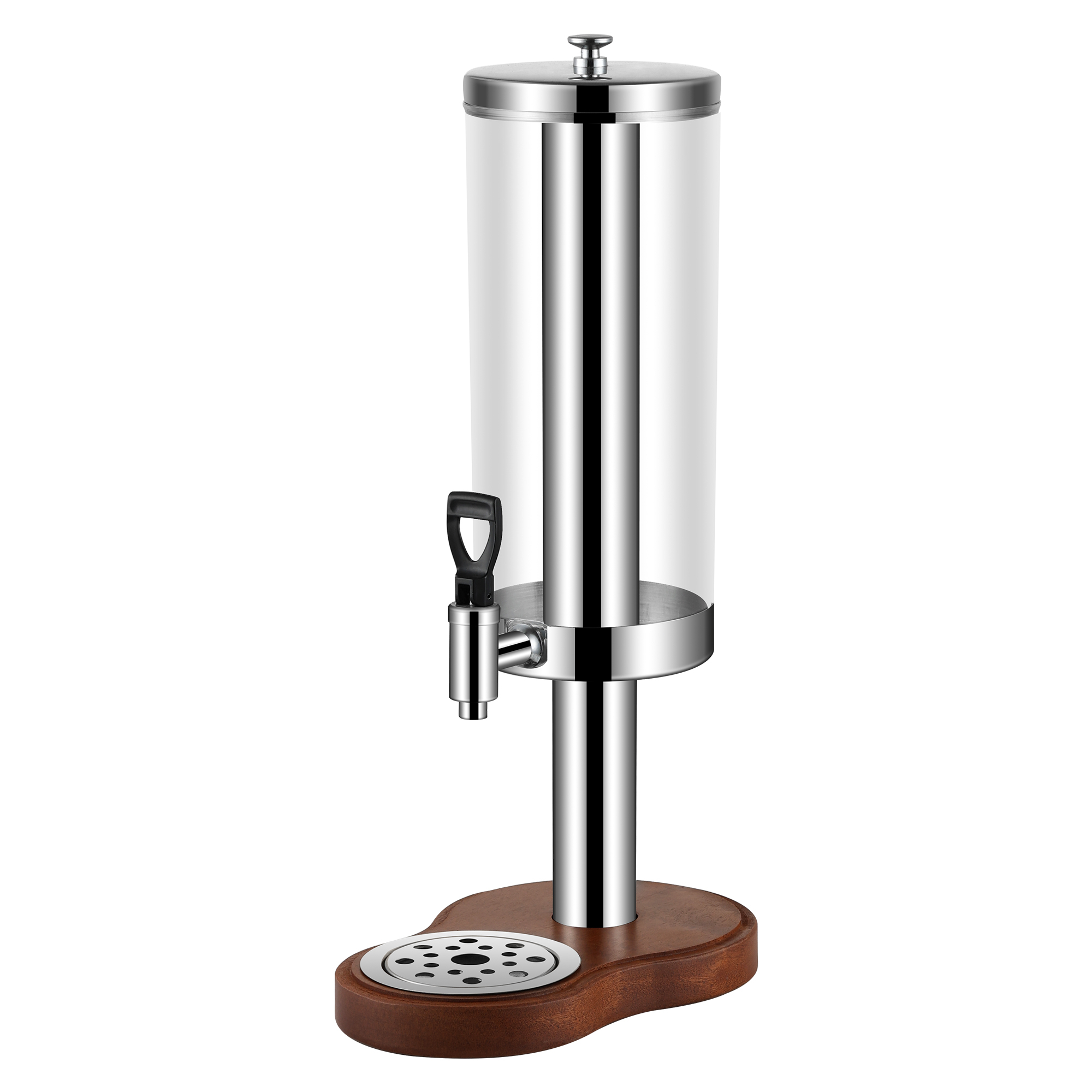 3L Stainless Steel Juice Dispenser with Wooden Stand, Commercial Buffet Drink Server | Factory Wholesale & OEM Available