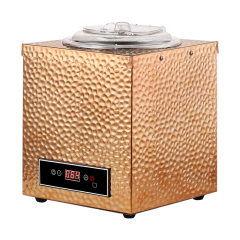 10L Rose Gold Square Hammer Pattern Soup Warmer