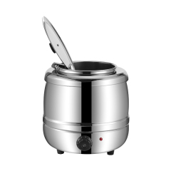 10L Stainless Steel Soup Kettle Electric Soup Pot Buffet Soup Warmer