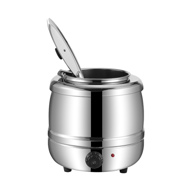 10L Stainless Steel Soup Kettle Electric Soup Pot Buffet Soup Warmer