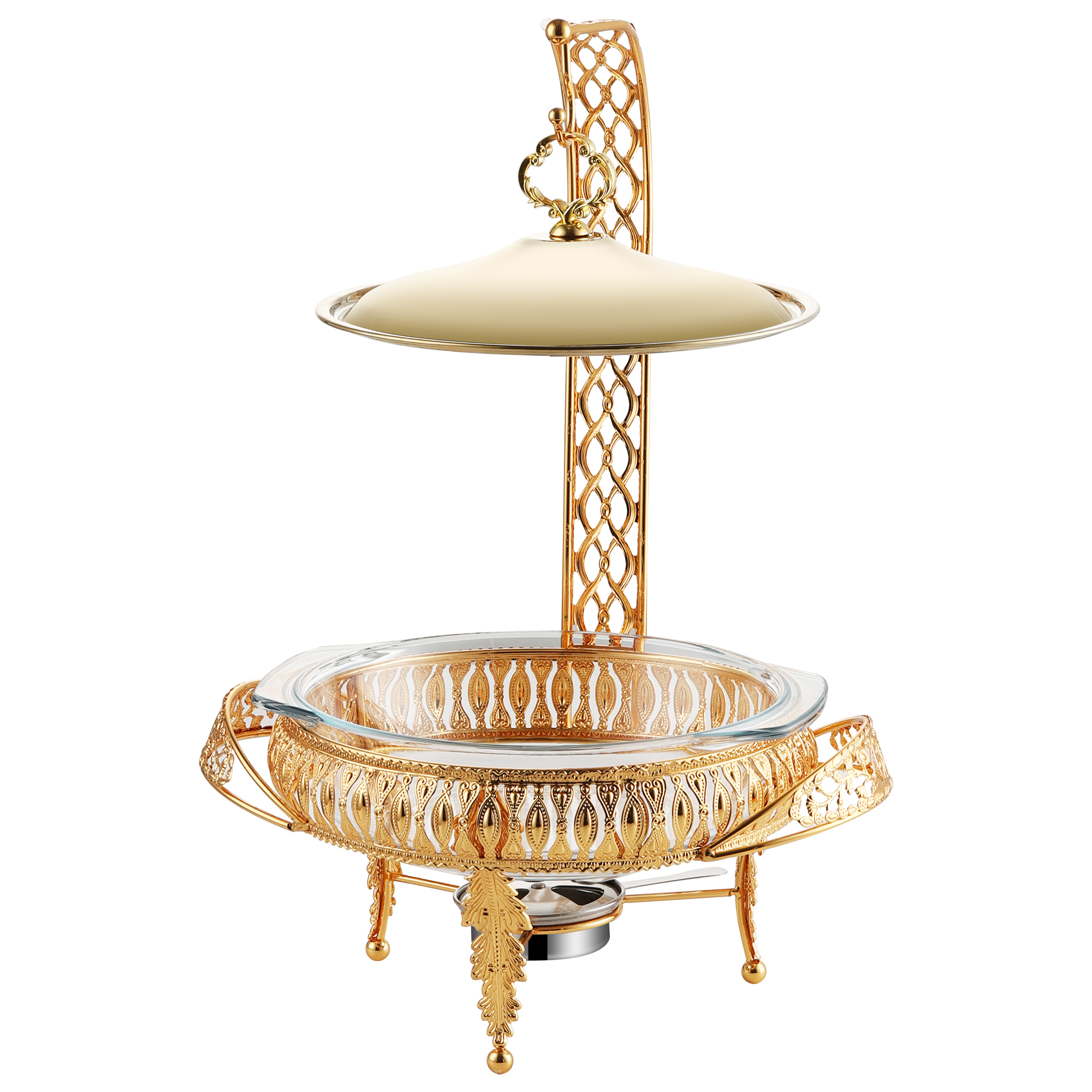 Gold Commercial Buffet Stove Stainless Steel Food Warmer Stove Alcohol Stove