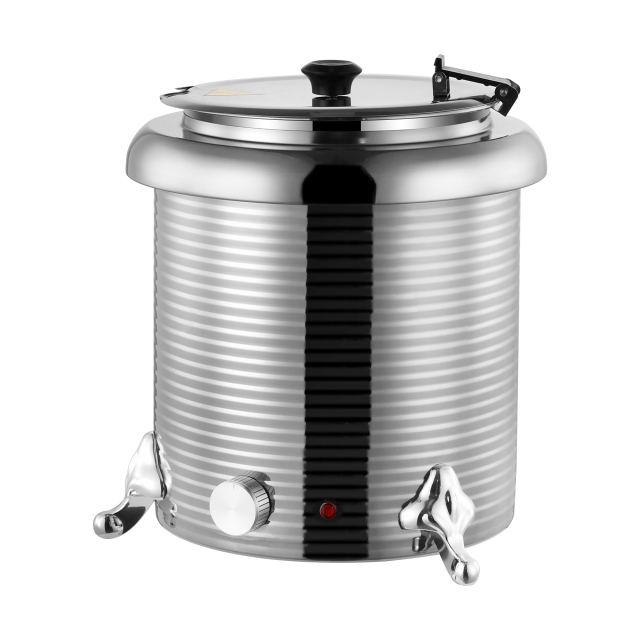 10L Straight Body Threaded Iron Shell Soup Warmer