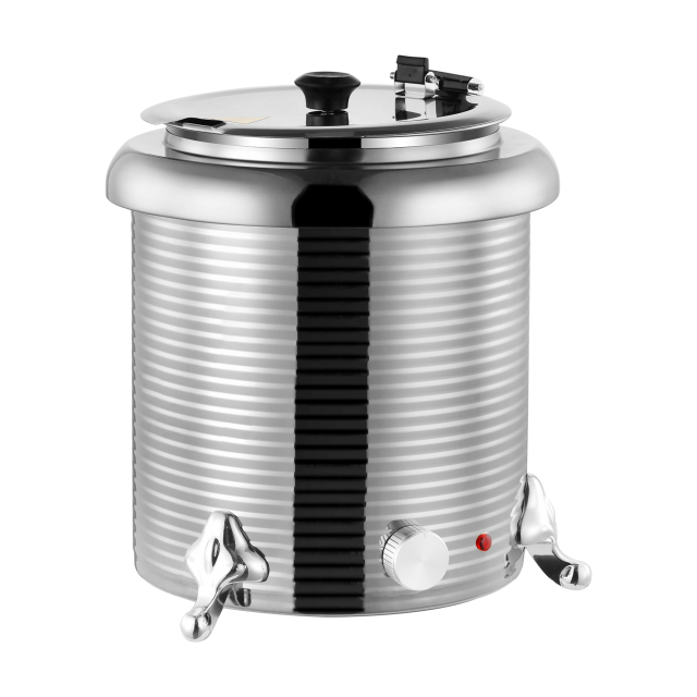 10L Straight Body Threaded Iron Shell Soup Warmer