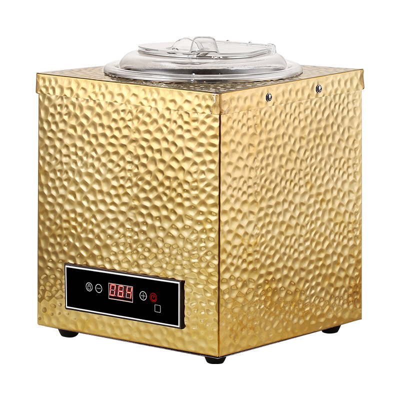 10L Gold Square Hammer Pattern Soup Warmer