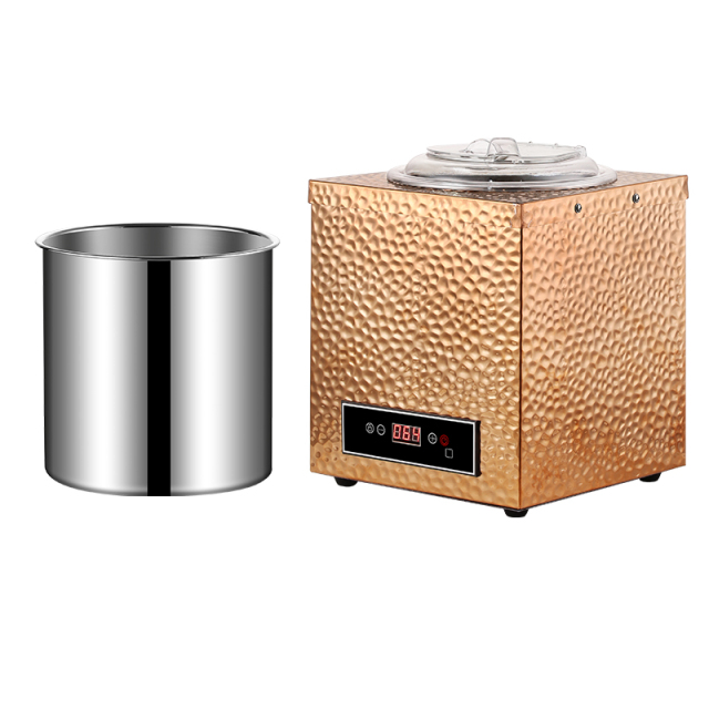 10L Rose Gold Square Hammer Pattern Soup Warmer