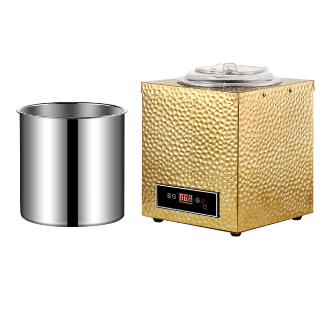 10L Gold Square Hammer Pattern Soup Warmer