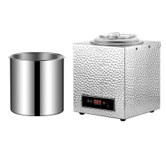 10L Silver Square Hammer Pattern Soup Warmer