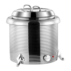 13L  Straight Body Threaded Iron Shell Soup Warmer