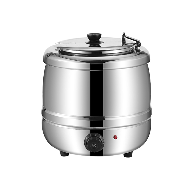 10L Stainless Steel Soup Kettle Electric Soup Pot Buffet Soup Warmer