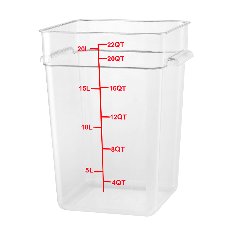 22QT Kitchen Vegetable Food Storage PC  Containers Red Scale