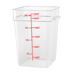 22QT Kitchen Vegetable Food Storage PC  Containers Red Scale