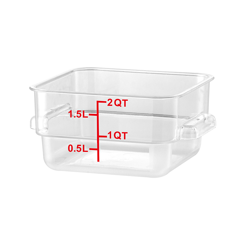 2QT Kitchen Vegetable Food Storage PC  Containers Red Scale